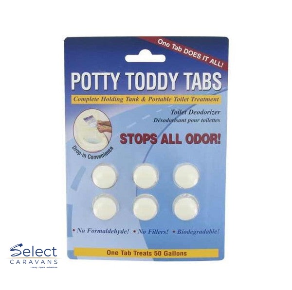 Potty Toddy Tank Tablets (card of 6) – toilets & hygiene for caravan and RV use