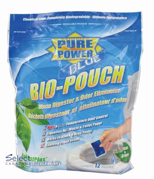 Valterra Pure Power Blue Toilet-Waste Treatment Pouches (12) – toilets & hygiene for caravan and RV use