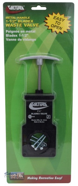 Valterra 1½" Waste Dump Valve With Metal Handle – plumbing for caravan and RV use