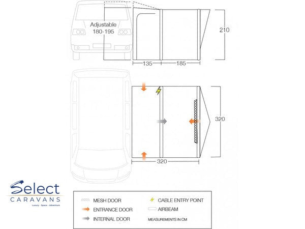 Vango Tolga VW Inflatable Drive Away Awning – alternate view 6