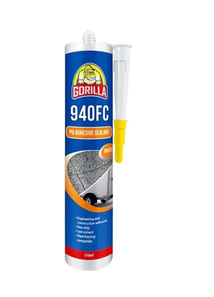 Gorilla PU Adhesive Sealant - White 310ml – tapes/sealant for caravan and RV use