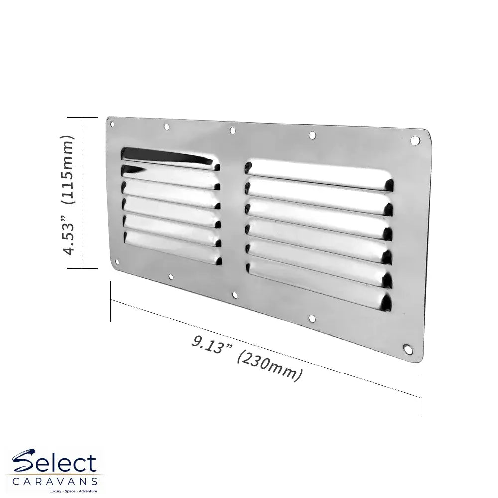 Stainless steel louvre air vent dimensions 230mm x 115mm