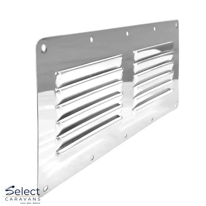 Stainless steel louvre air vent 230mm x 115mm for caravan and boat use