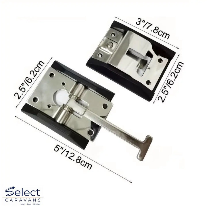 T-style entry door latch