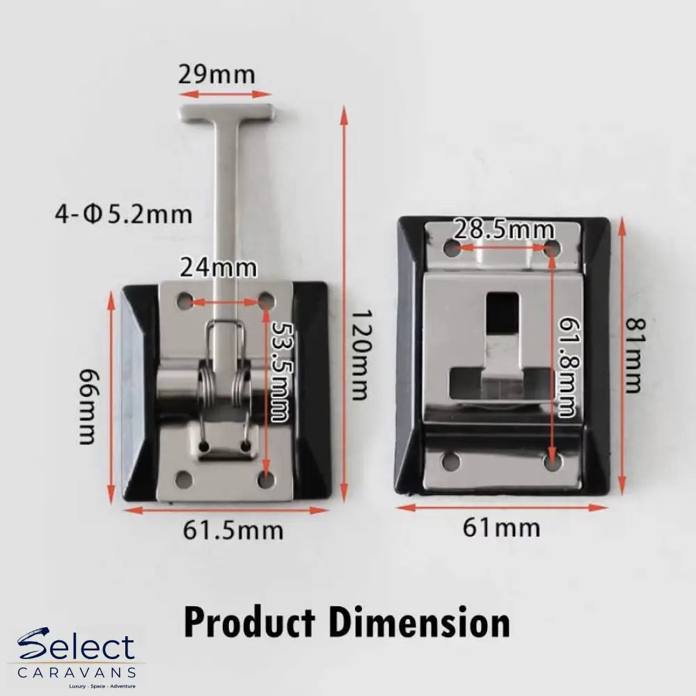 T-style entry door latch