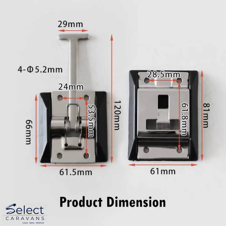 T-style entry door latch