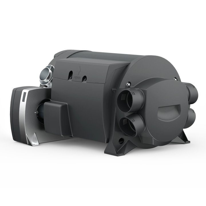 Truma Combi 6E rear view showing four warm-air outlet connections