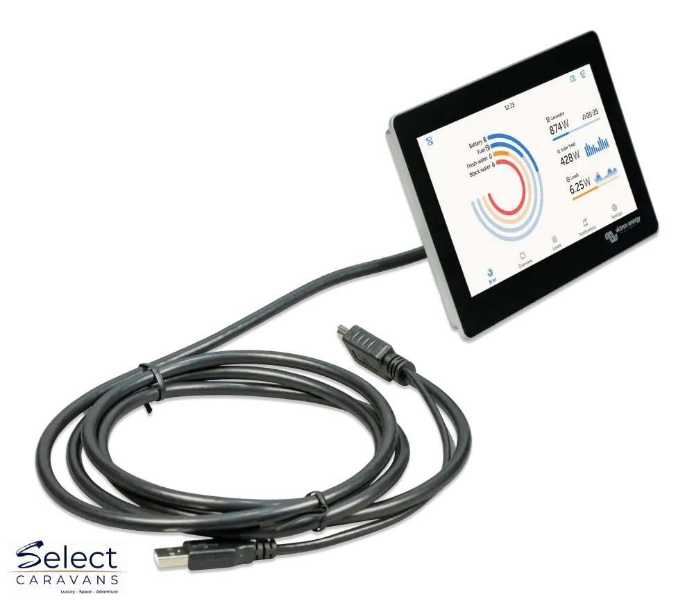 Victron GX Touch 70 side profile – plug-and-play Cerbo GX display for caravan – Select Caravans NZ