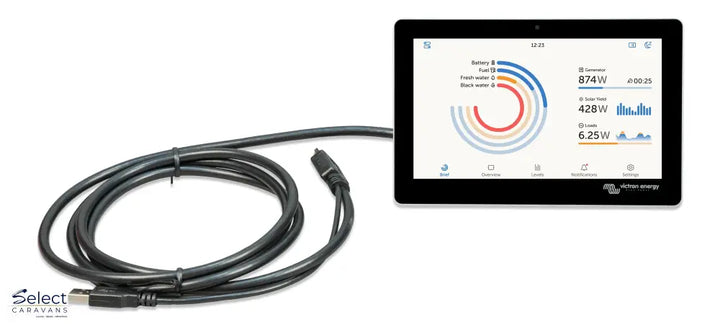 Victron GX Touch 70 front view – 7 inch Cerbo GX touchscreen monitor for caravan – Select Caravans NZ