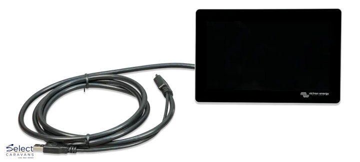 Victron GX Touch 70 live display – solar and battery data on Cerbo GX caravan screen – Select Caravans NZ