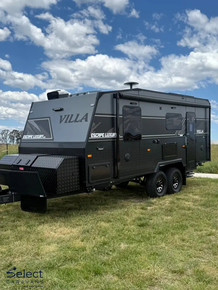 Villa Escape Luxury Off-Road 19'6 – Australian-made premium caravan on grass – Select Caravans NZ